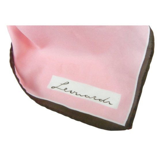 Vintage Silk Pink & Brown Scarf - Picture 2 of 9